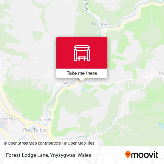 Forest Lodge Lane, Ynysygwas map