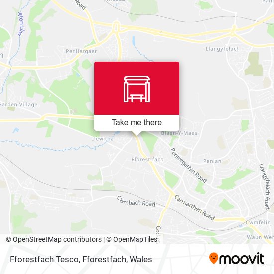 Fforestfach Tesco, Fforestfach map
