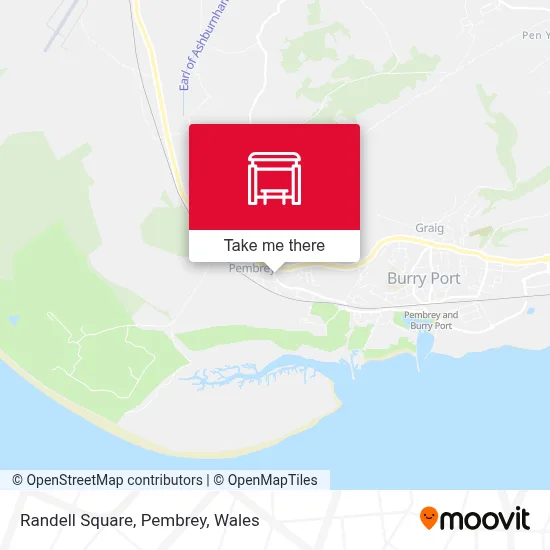 Randell Square, Pembrey map