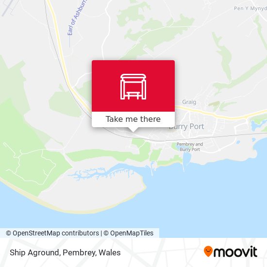 Ship Aground, Pembrey map
