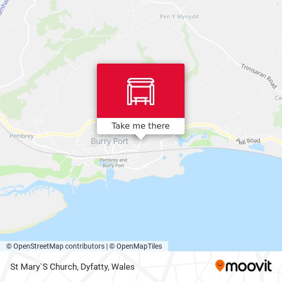 St Mary`S Church, Dyfatty map