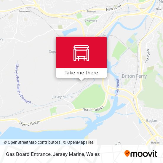 Gas Board Entrance, Jersey Marine map