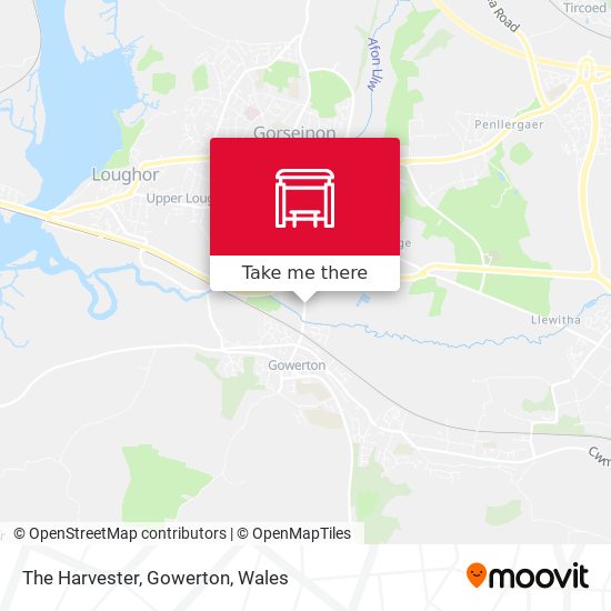 The Harvester, Gowerton map