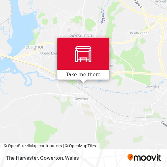 The Harvester, Gowerton map