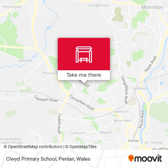 Clwyd Primary School, Penlan map