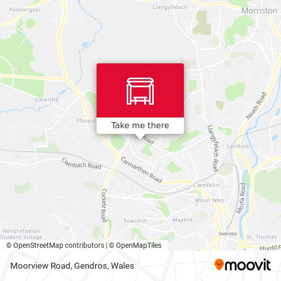 Moorview Road, Gendros map