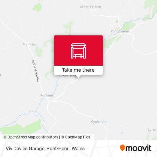 Viv Davies Garage, Pont-Henri map
