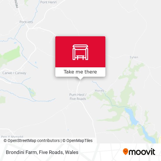 Brondini Farm, Five Roads map