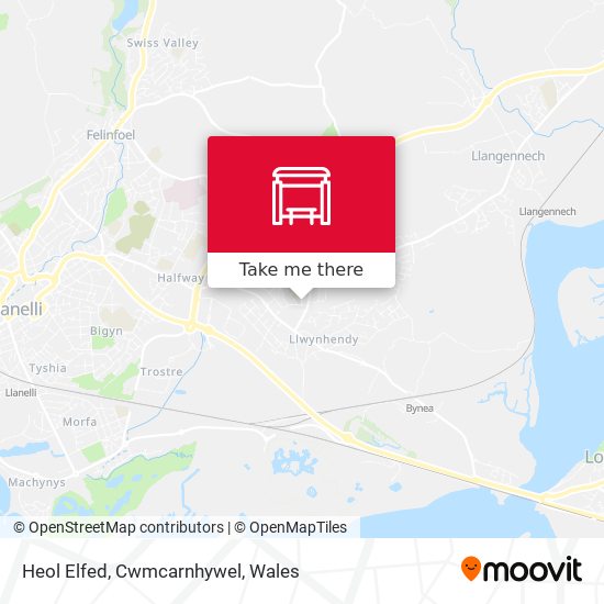 Heol Elfed, Cwmcarnhywel map