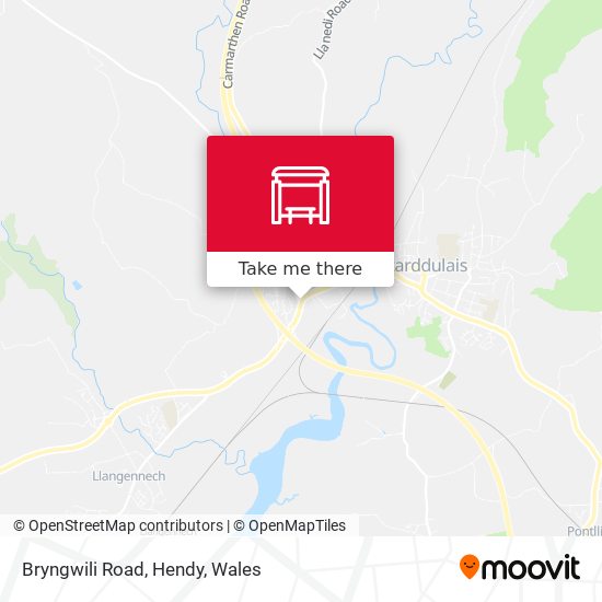 Bryngwili Road, Hendy map