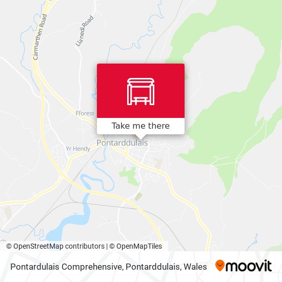 Pontardulais Comprehensive, Pontarddulais map