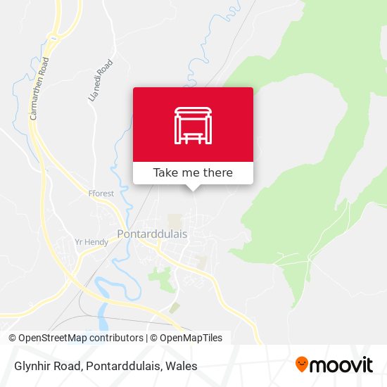 Glynhir Road, Pontarddulais map