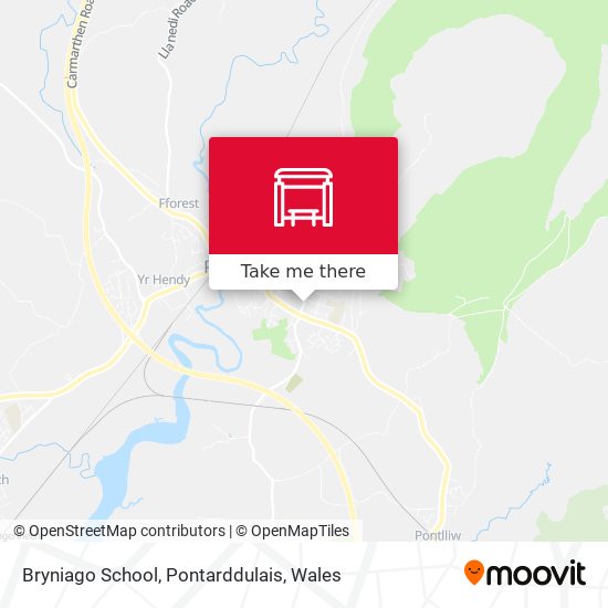 Bryniago School, Pontarddulais map
