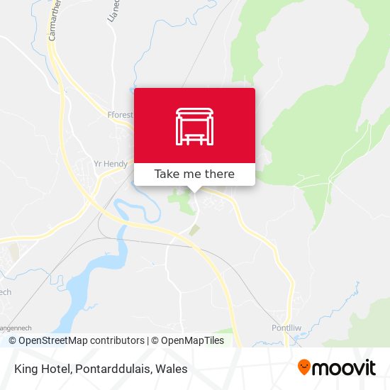 King Hotel, Pontarddulais map