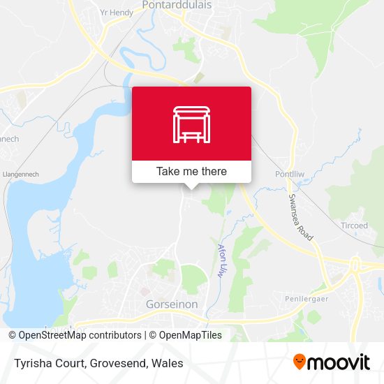 Tyrisha Court, Grovesend map