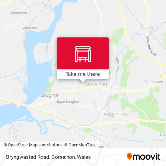 Bryngwastad Road, Gorseinon map