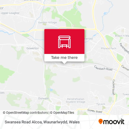 Swansea Road Alcoa, Waunarlwydd map