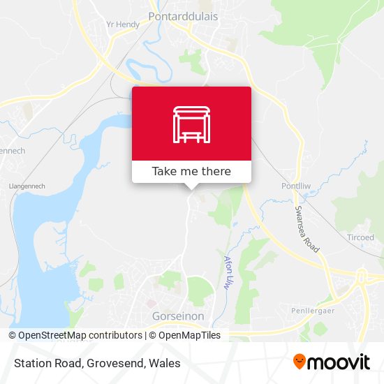 Station Road, Grovesend map