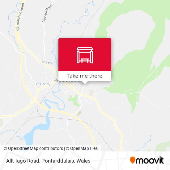 Allt-Iago Road, Pontarddulais map