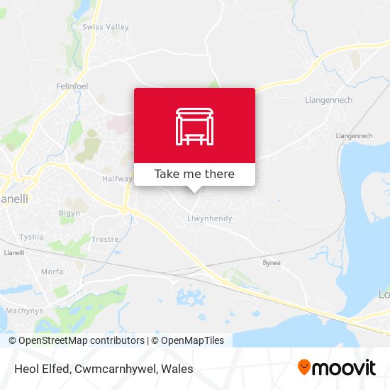 Heol Elfed, Cwmcarnhywel map