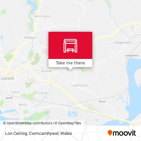 Lon Ceiriog, Cwmcarnhywel map