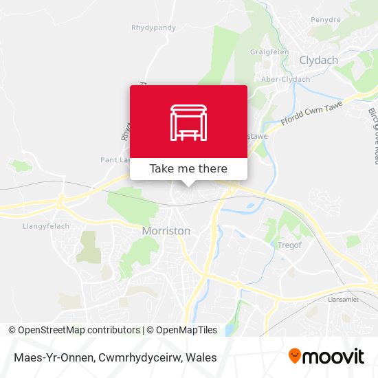 Maes-Yr-Onnen, Cwmrhydyceirw map