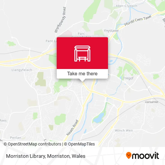 Morriston Library, Morriston map