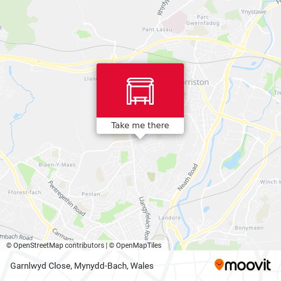 Garnlwyd Close, Mynydd-Bach map