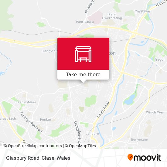 Glasbury Road, Clase map