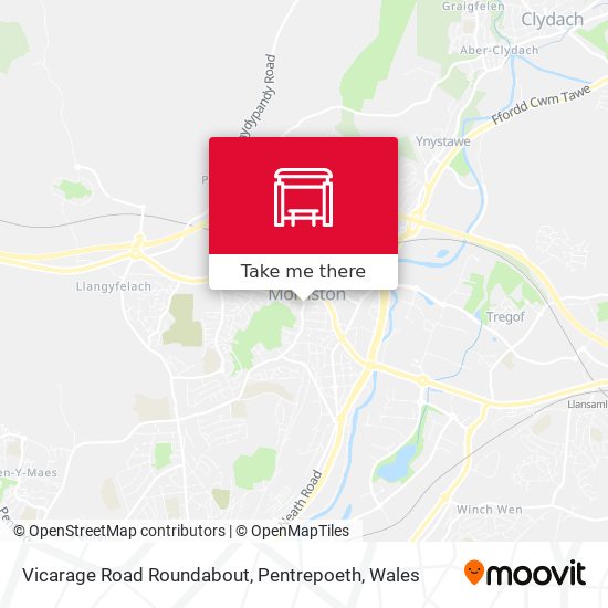 Vicarage Road Roundabout, Pentrepoeth map