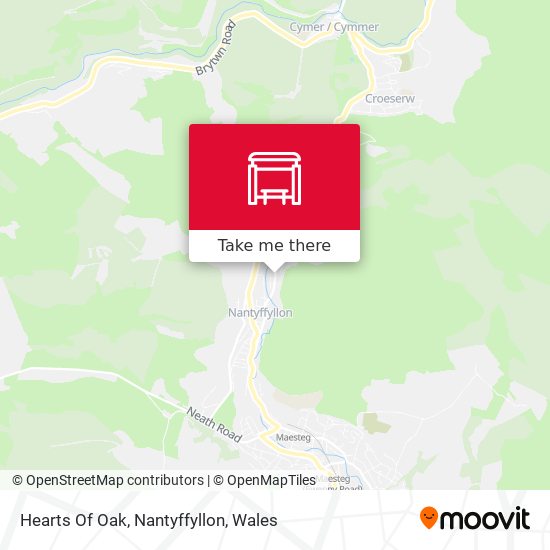 Hearts Of Oak, Nantyffyllon map