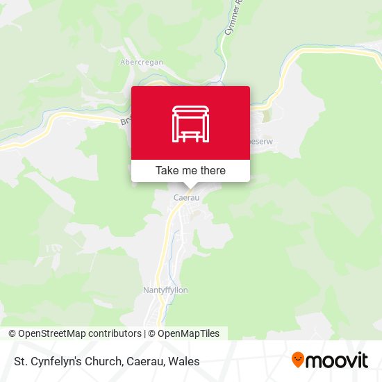 St. Cynfelyn's Church, Caerau map