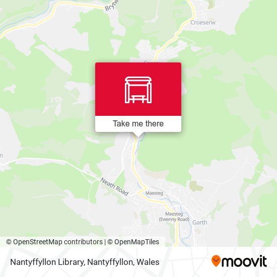 Nantyffyllon Library, Nantyffyllon map