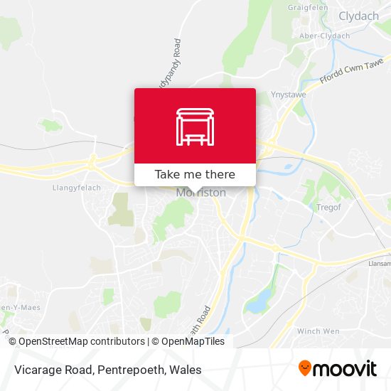 Vicarage Road, Pentrepoeth map