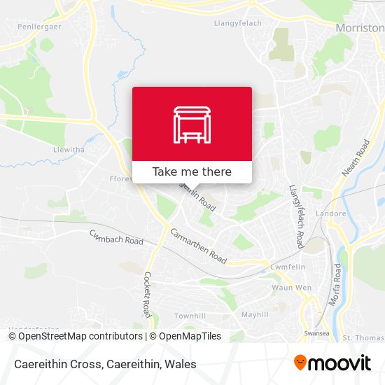 Caereithin Cross, Caereithin map