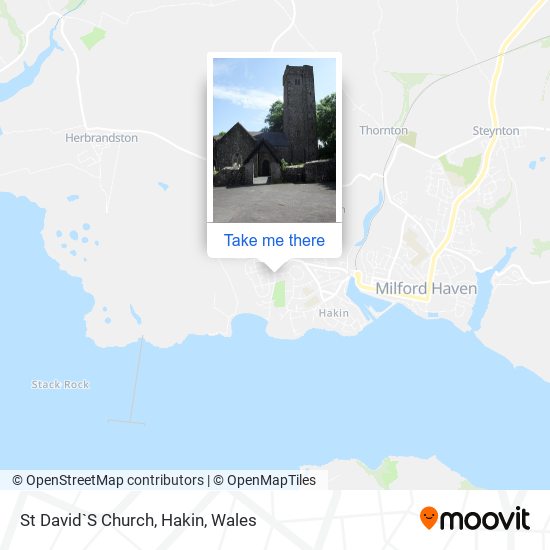 St David`S Church, Hakin map