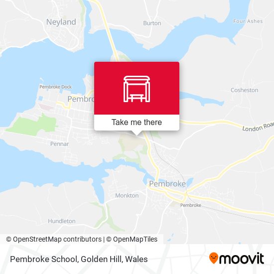 Pembroke School, Golden Hill map
