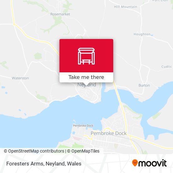 Foresters Arms, Neyland map