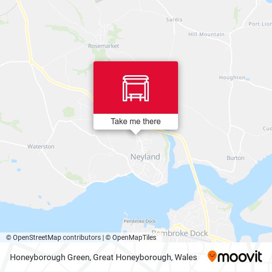 Honeyborough Green, Great Honeyborough map