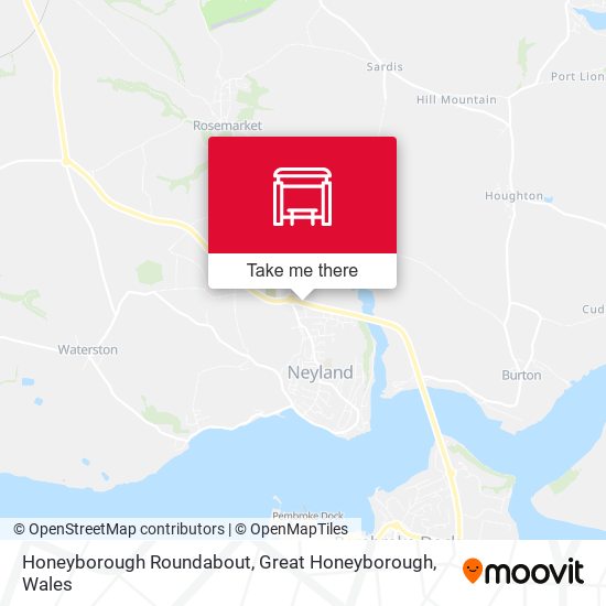 Honeyborough Roundabout, Great Honeyborough map
