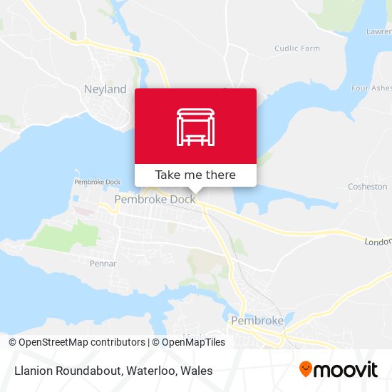 Llanion Roundabout, Waterloo map