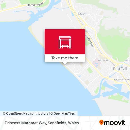 Princess Margaret Way, Sandfields map