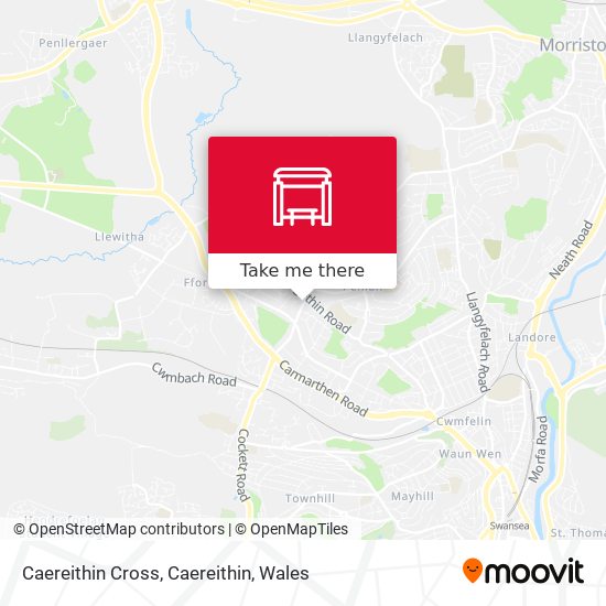 Caereithin Cross, Caereithin map