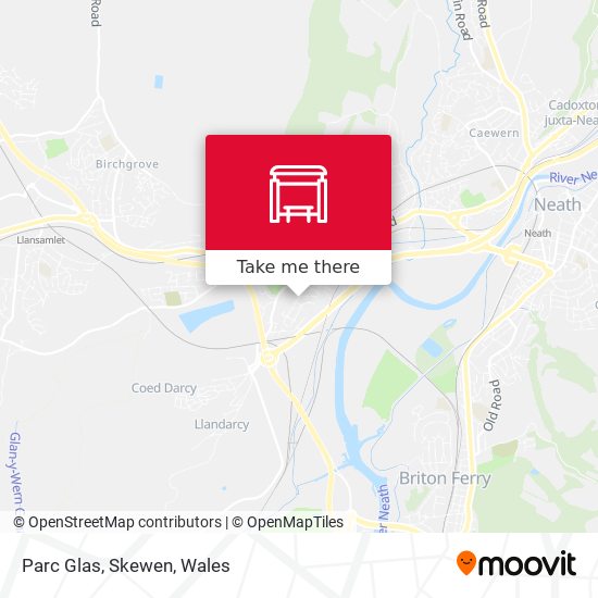 Parc Glas, Skewen map