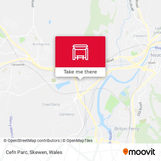 Cefn Parc, Skewen map
