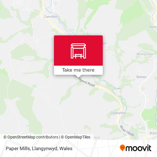 Paper Mills, Llangynwyd map