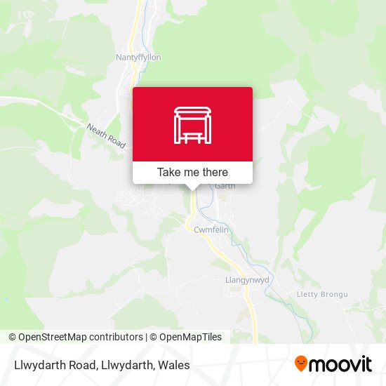 Llwydarth Road, Llwydarth map
