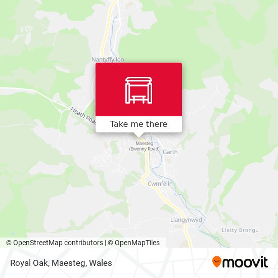 Royal Oak, Maesteg map