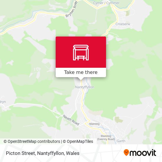 Picton Street, Nantyffyllon map