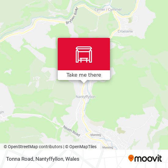 Tonna Road, Nantyffyllon map